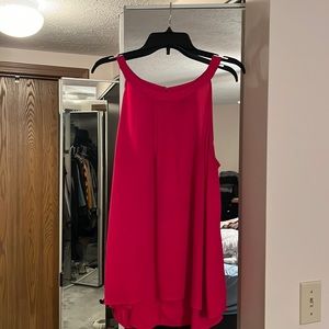 Torrid hot pink sleeveless blouse. size 1